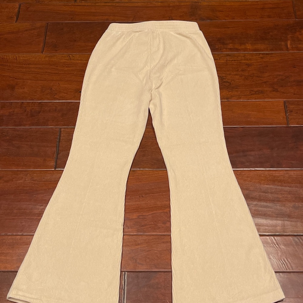 Aerie Cream Flared Knit Casual Bottoms